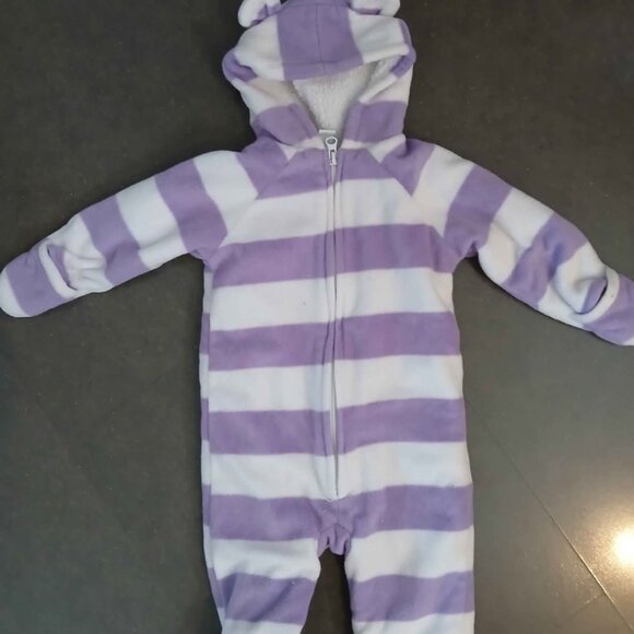 12-18m Fleece Hooded Fleece Suit with Ears Winter Warm - Picture 2 of 8